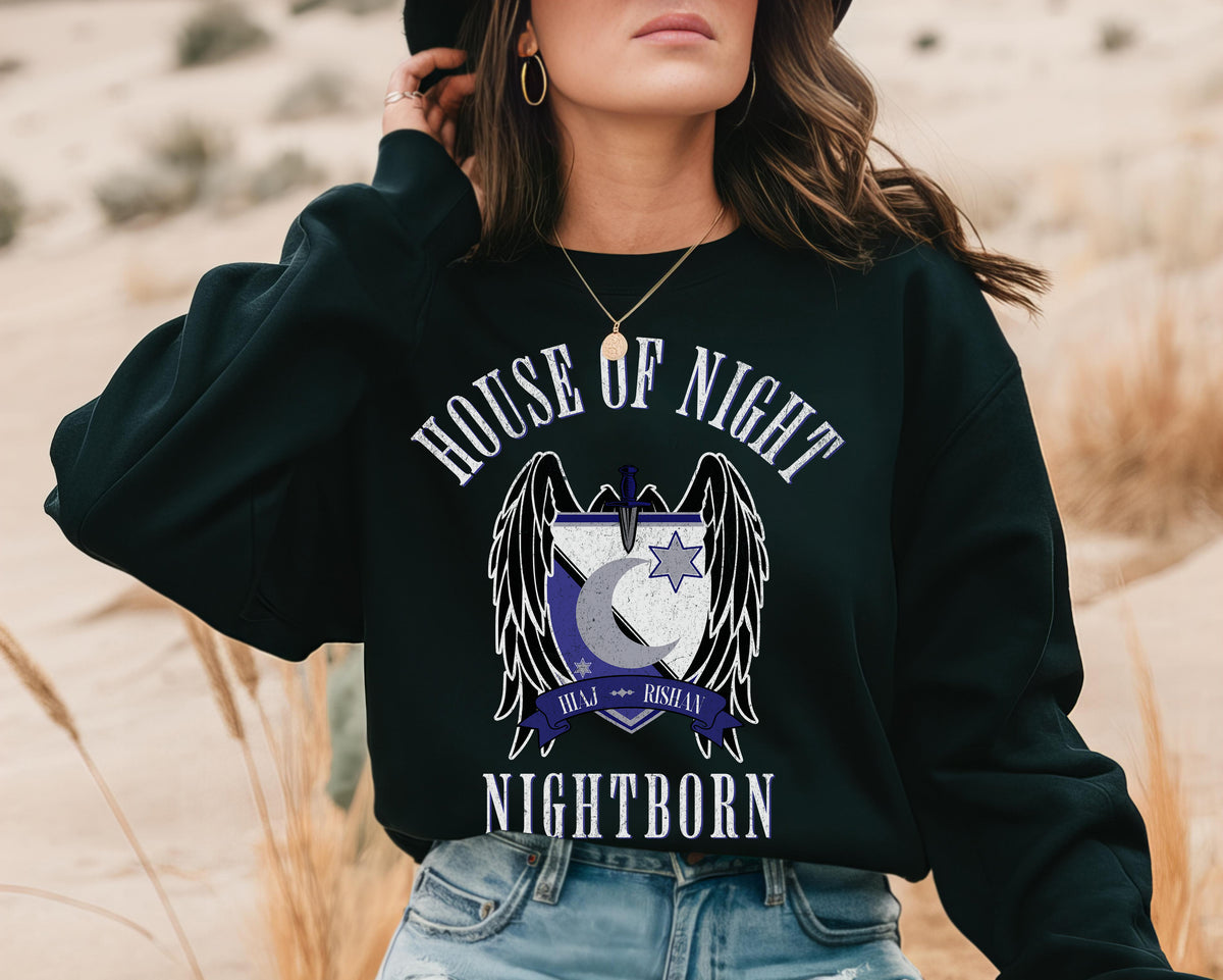 House of Night Sweatshirt: The Serpent and The Wings of Night Licensed Merch by Carissa Broadbent