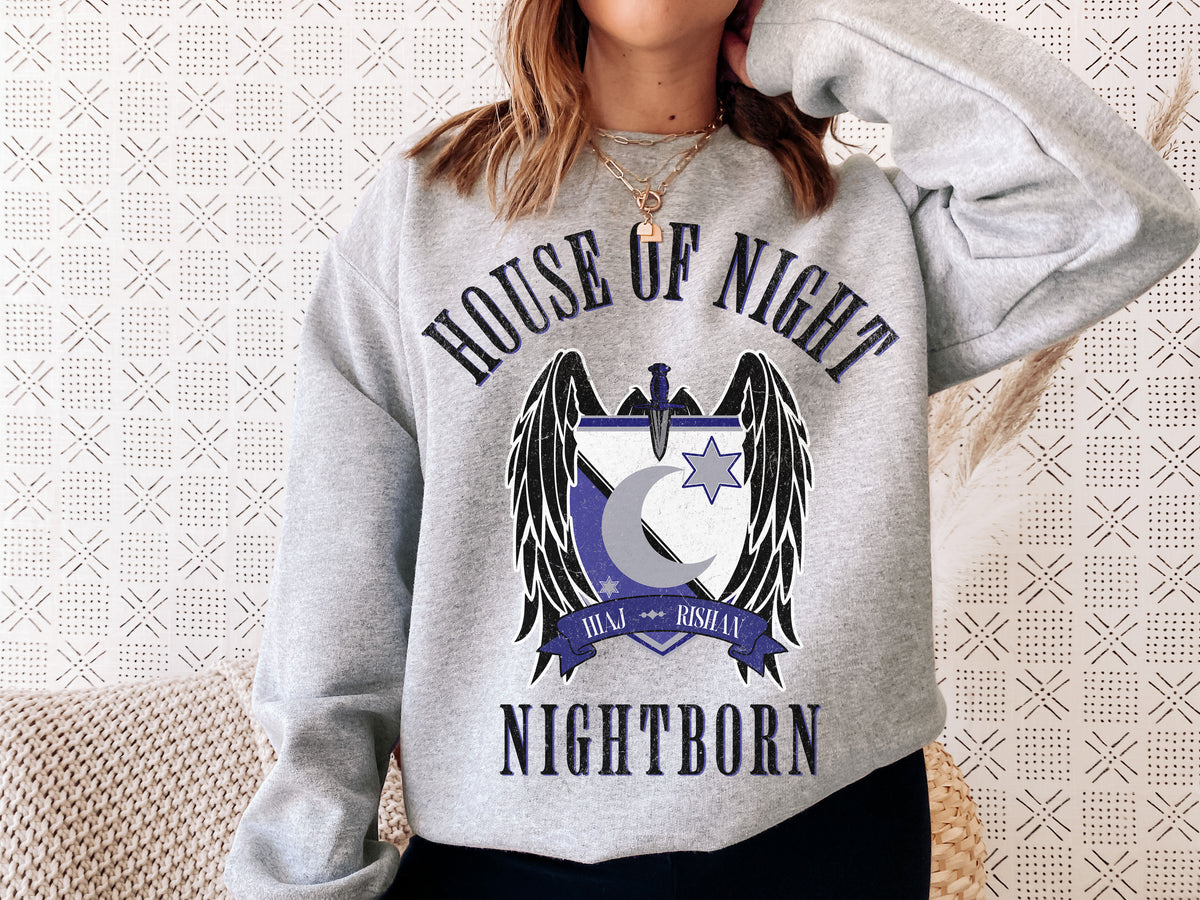 House of Night Sweatshirt: The Serpent and The Wings of Night Licensed Merch by Carissa Broadbent