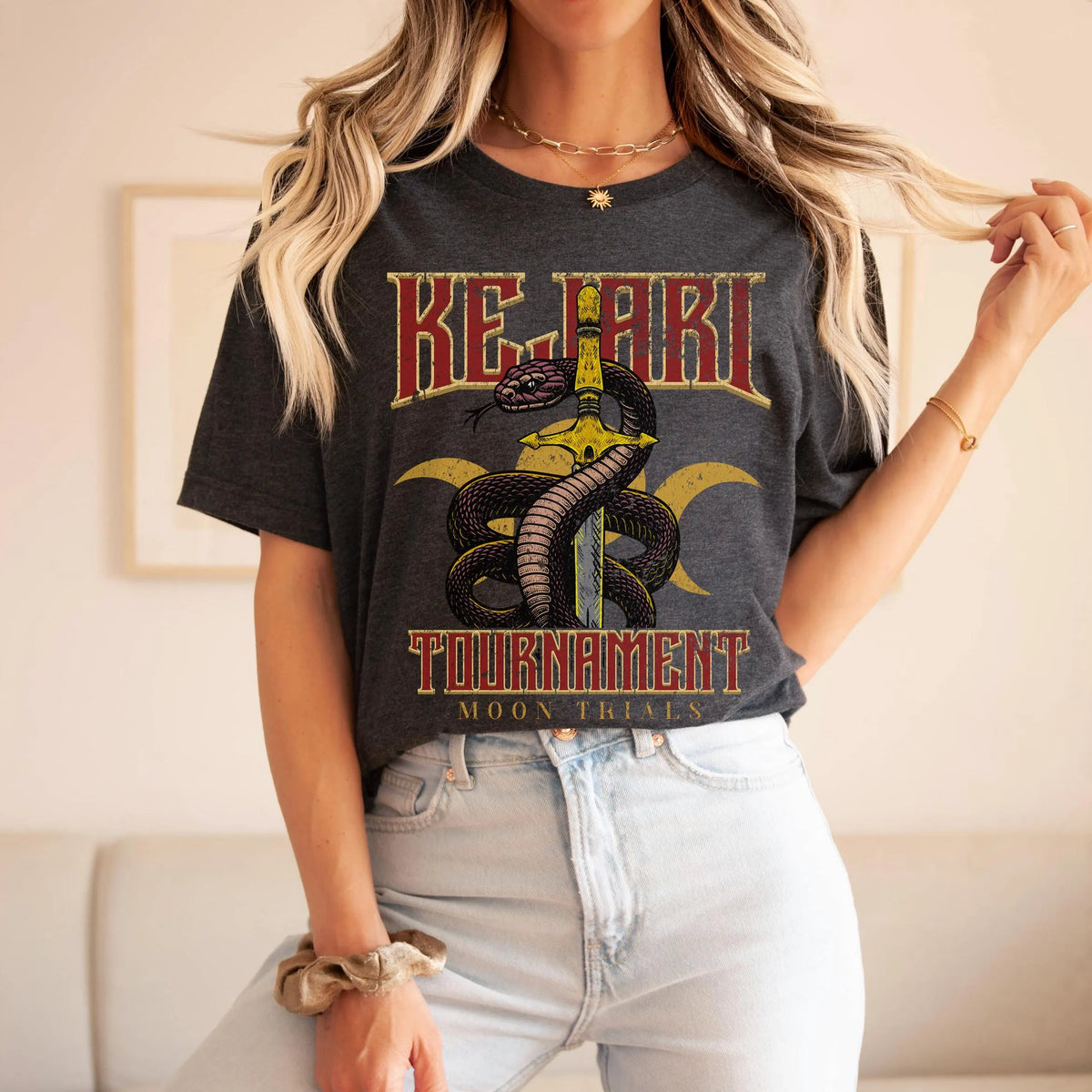 Kejari Tournament Shirt: The Serpent and The Wings of Night Licensed Merch by Carissa Broadbent