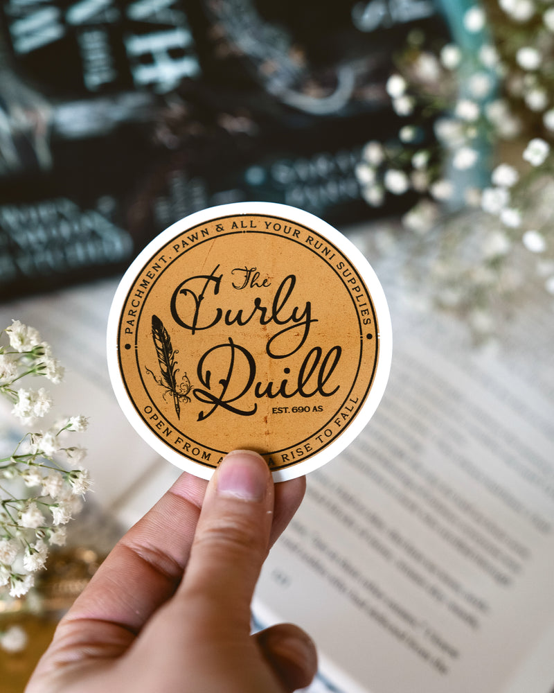 The Curly Quill Sticker | Officially Licensed When the Moon Hatched Merch by Sarah A. Parker.