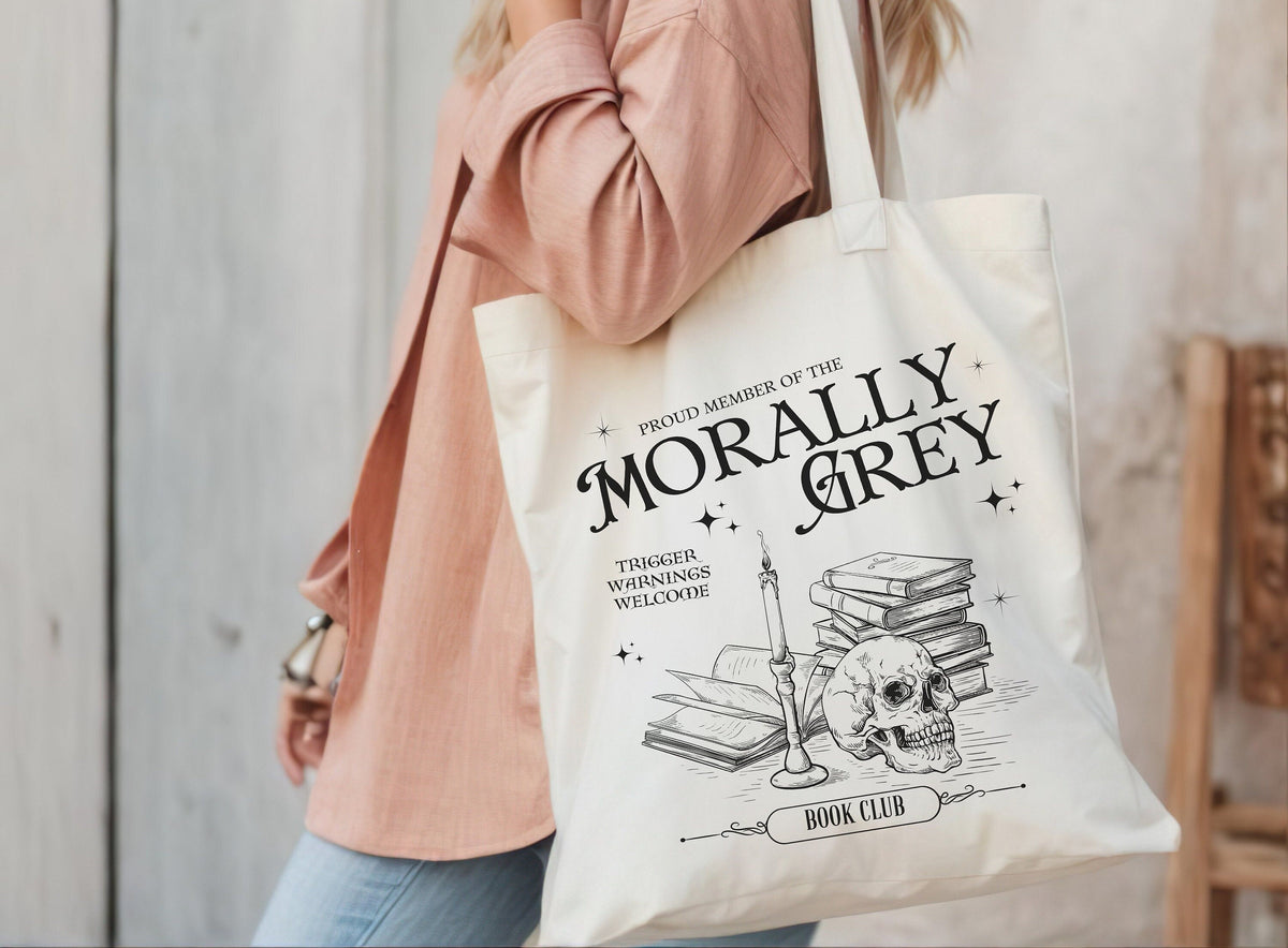 Morally Grey Book Club Tote Bag